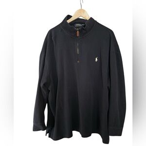 Polo Ralph Lauren Mens Estate Rib 1/4 Zip Pullover Sweater Navy blue 3XL